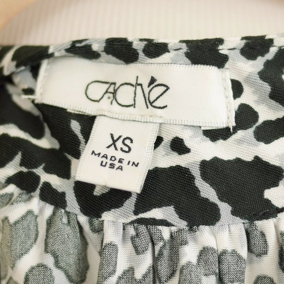 CACHE BLACK & WHITE ANIMAL PRINT SLEEVELESS DRESS - Picture 7 of 9